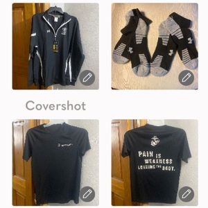 UA all season gear FAN CLOTH+2p🧦szM+Marines PAIN💪🏼tee szS